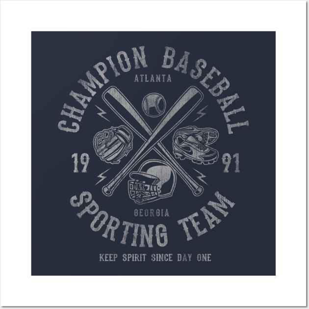 Champion Baseball Wall Art by DesignedByFreaks